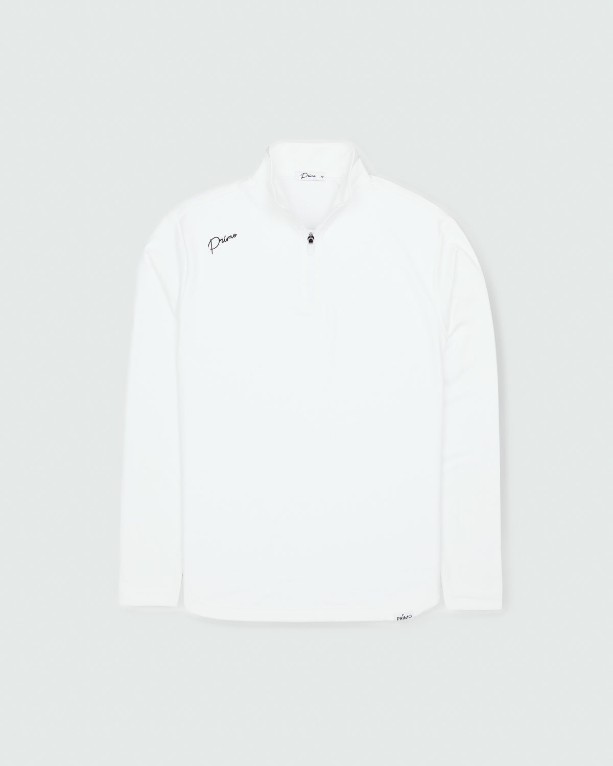 White Cursive Quarterzip