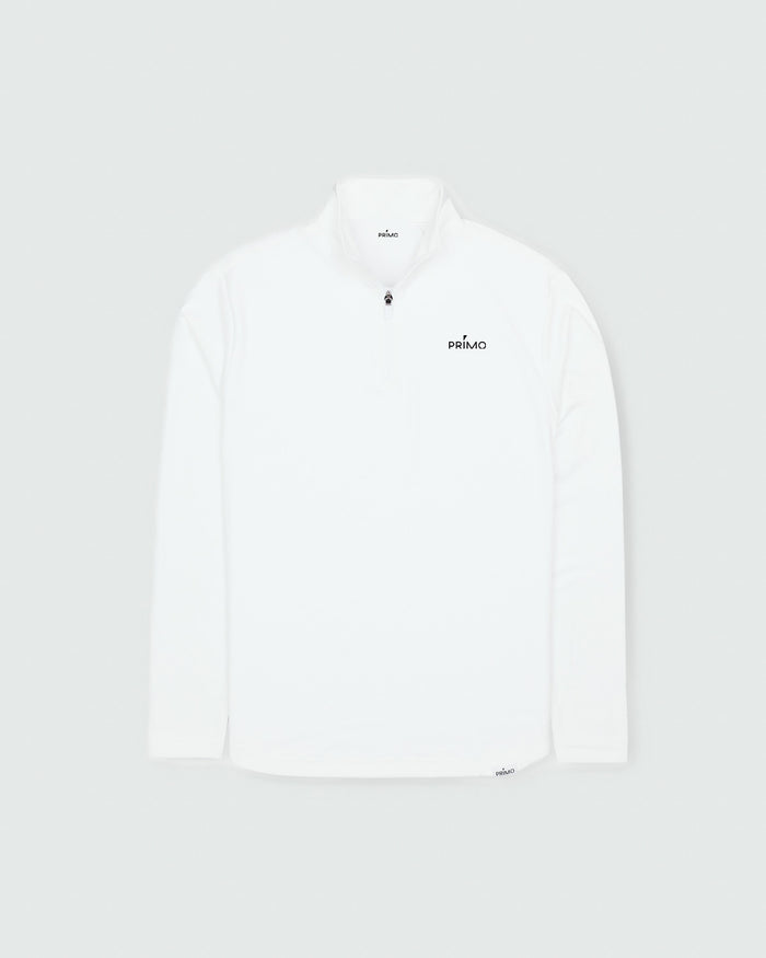 White Classic Quarter Zip