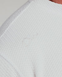 White Waffle Crew Neck