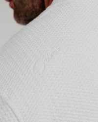 White Waffle Crew Neck