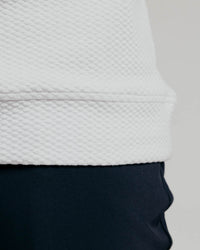 White Waffle Crew Neck