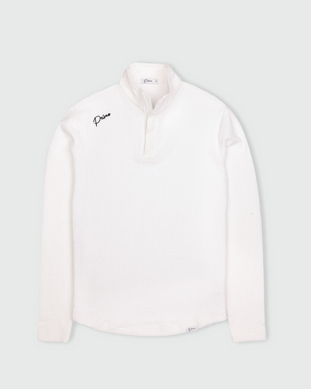 White Waffle Quarter Zip