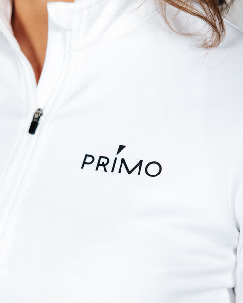 Women's White Quarterzip