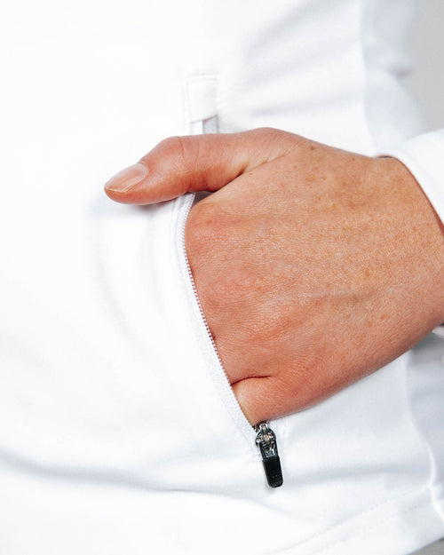 Women's White Quarterzip