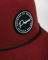 Wine Cursive Patch Hat