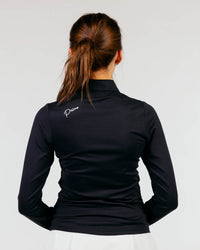 Women's Black Cursive Quarterzip
