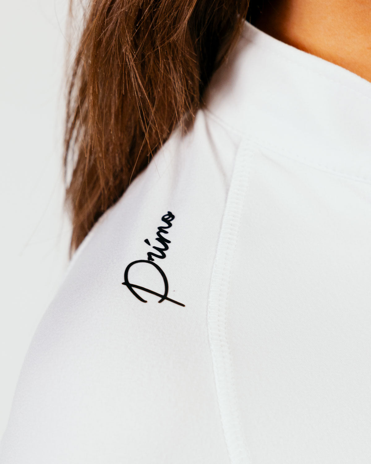 Women's White Cursive Crop Quarterzip – Primo Golf Apparel