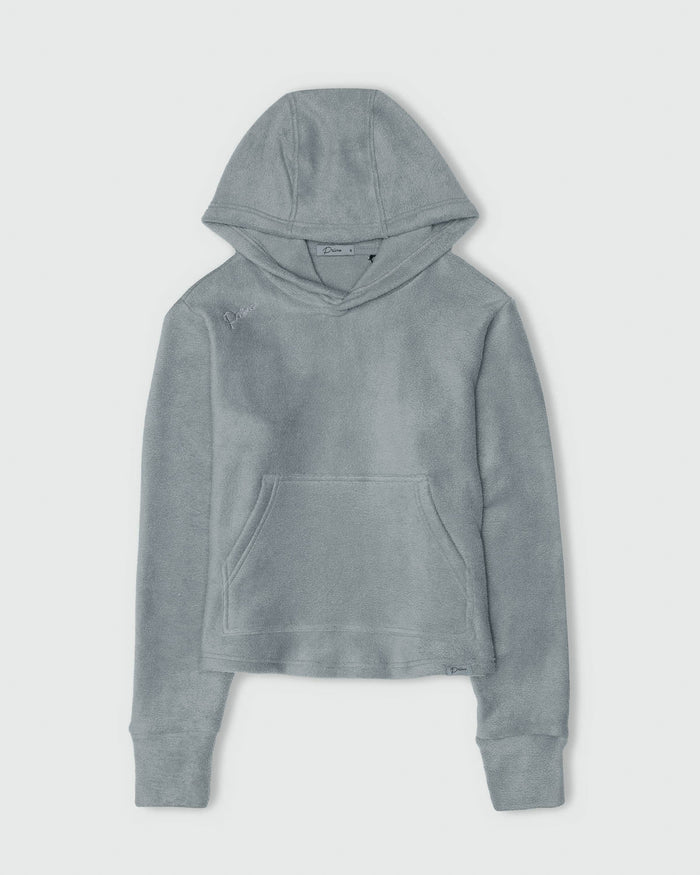 Women's Light Gray Polar Fleece Q Zip