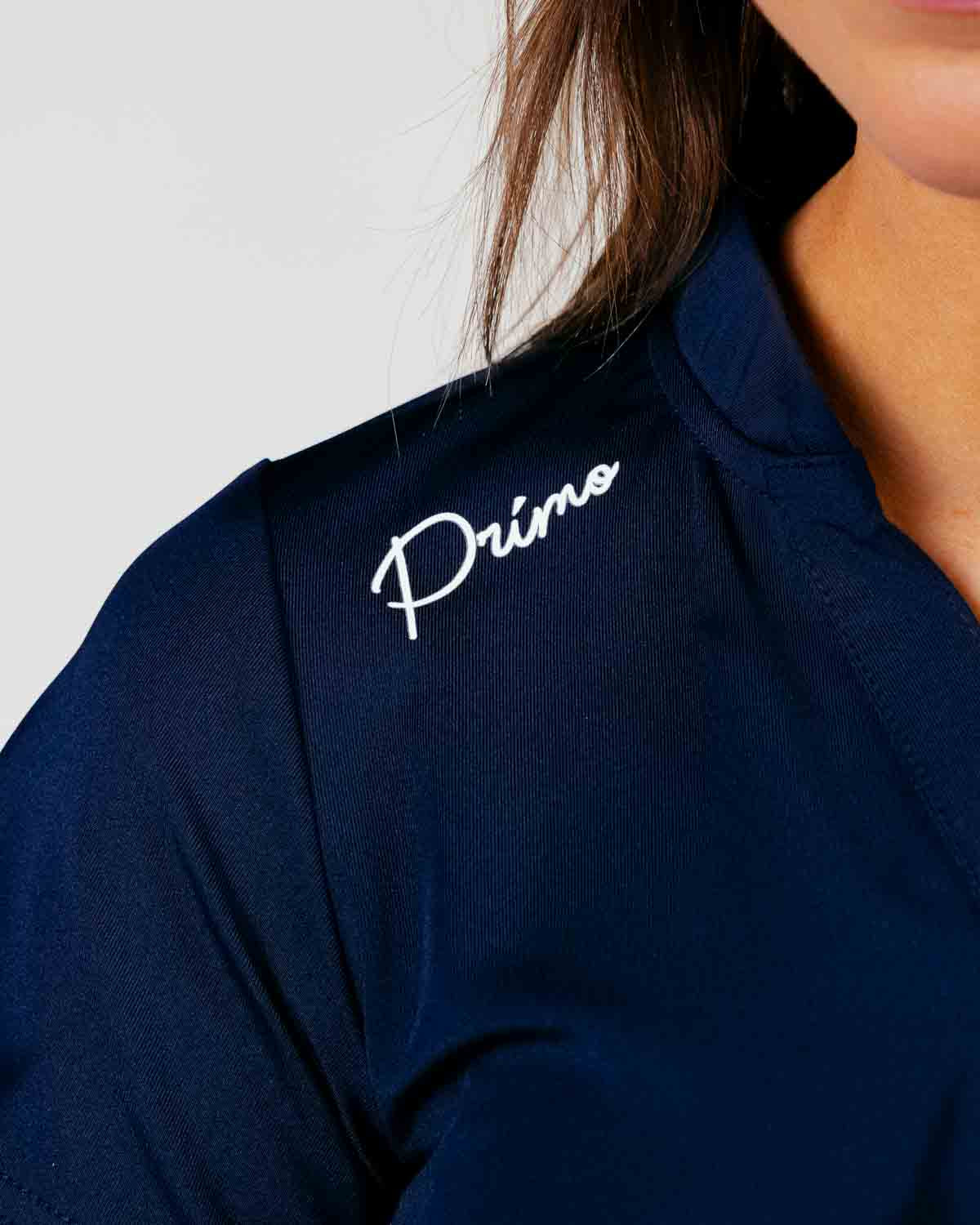 Women's Navy Cursive Blade Polo β Primo Golf Apparel