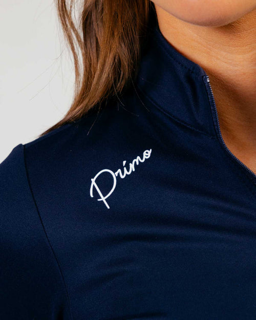 Women's Navy Cursive Quarterzip
