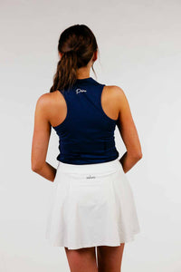 Women's Navy Cursive Sleeveless Polo