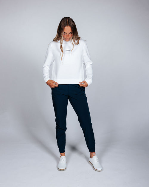 Women's White Crew Neck