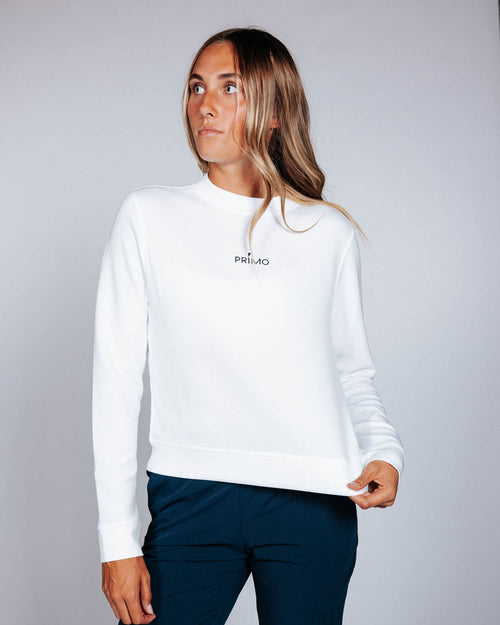 Women's White Crew Neck