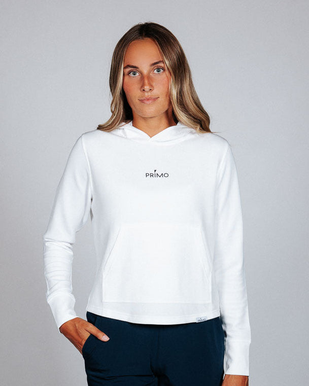 Awesome Golf フード付きトレーナー ホワイト Women's White CoreSoft Hoodie – Primo Golf Apparel