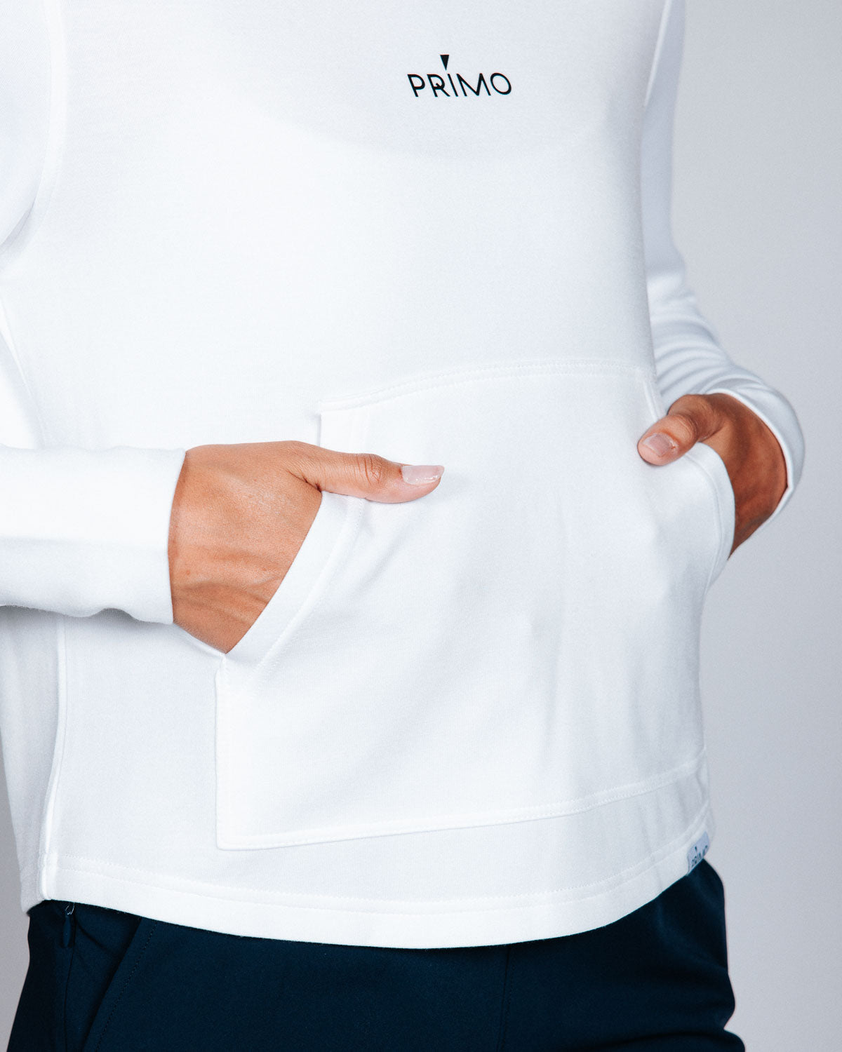 Women's White CoreSoft Hoodie – Primo Golf Apparel