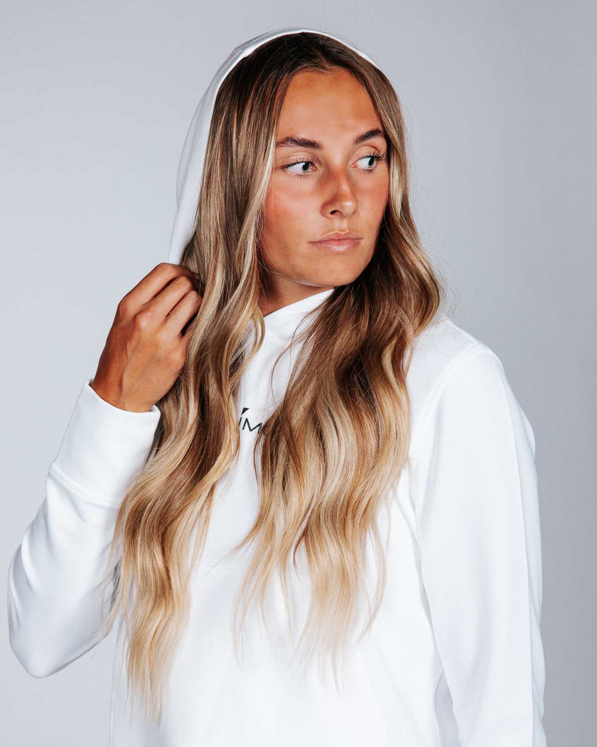 Women's White CoreSoft Hoodie – Primo Golf Apparel