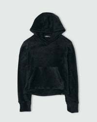Women's Black Polar Fleece Hoodie