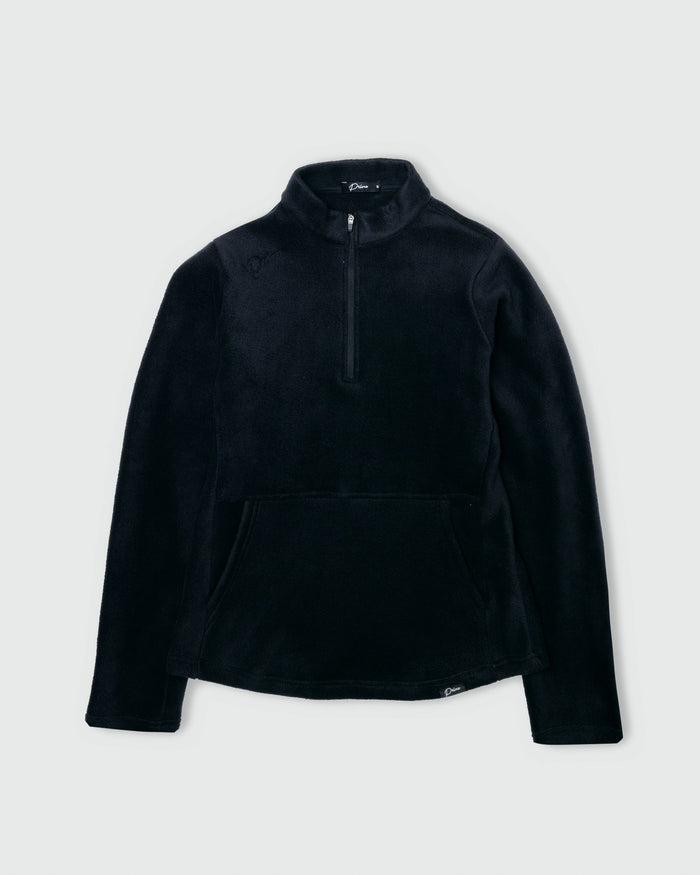Women's Black Polar Fleece Q Zip