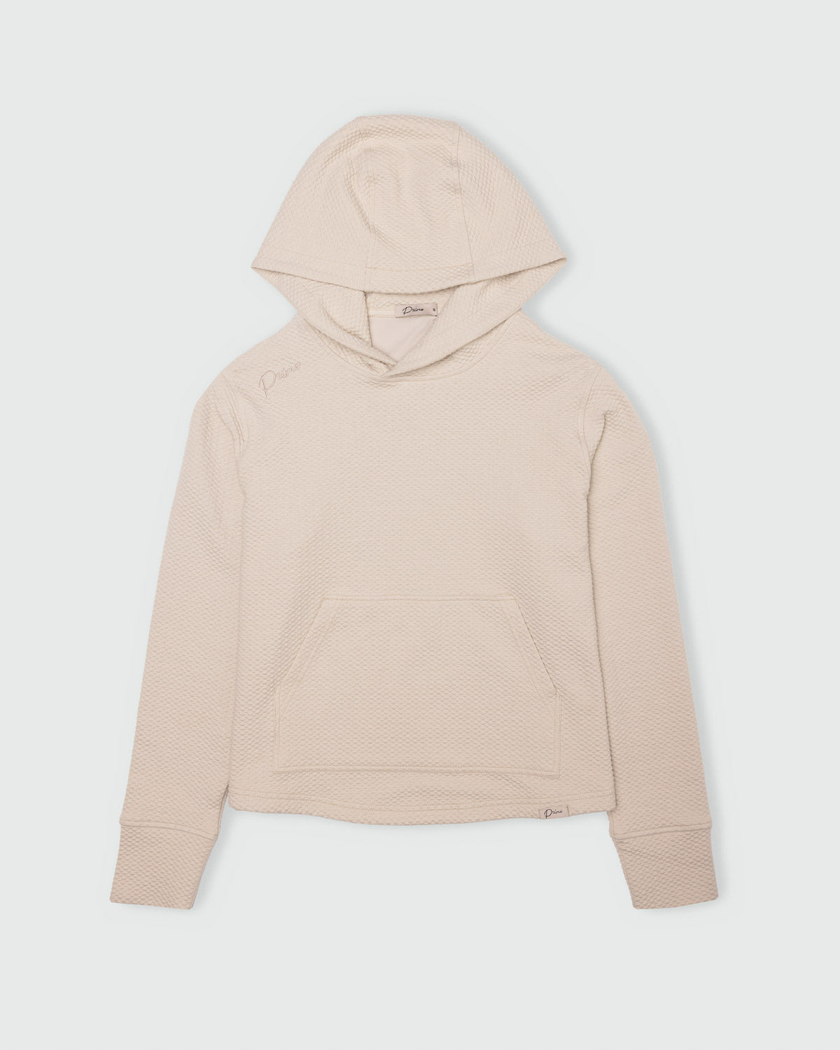 Women's Light Khaki Waffle Hoodie