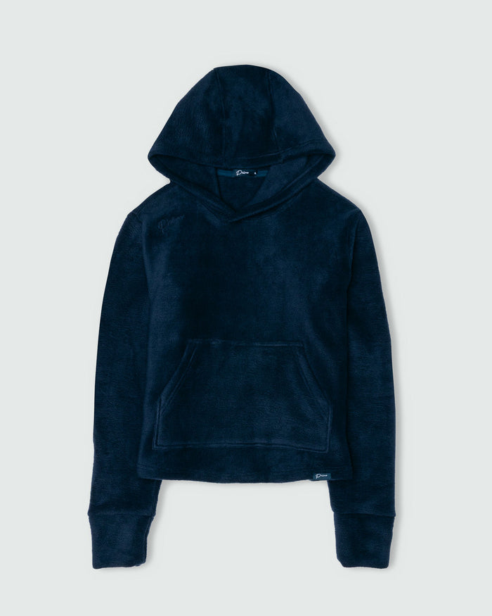 Women's Navy Polar Fleece Hoodie