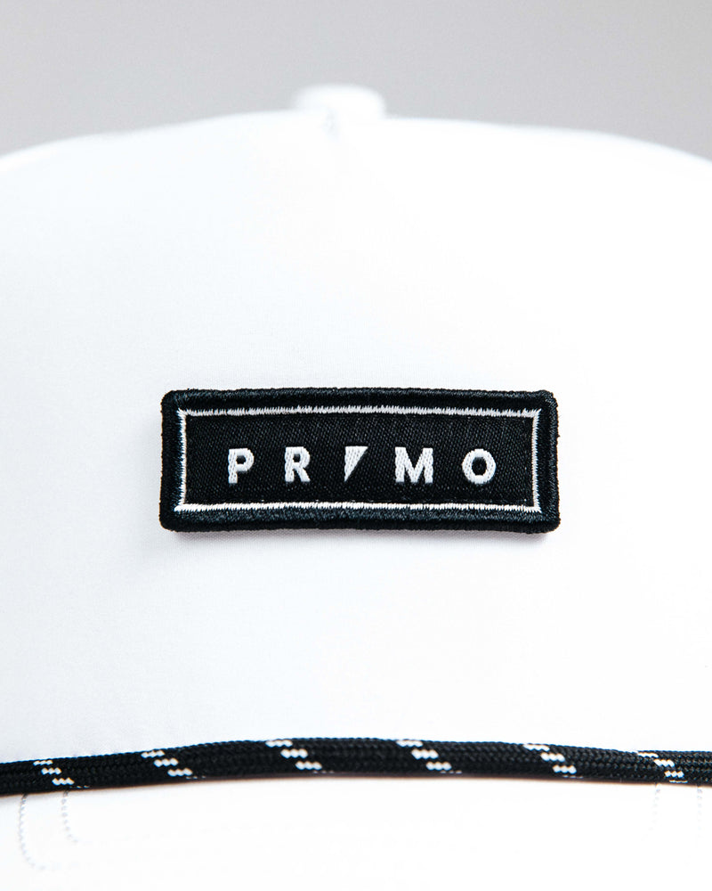 White Woven Patch Hat