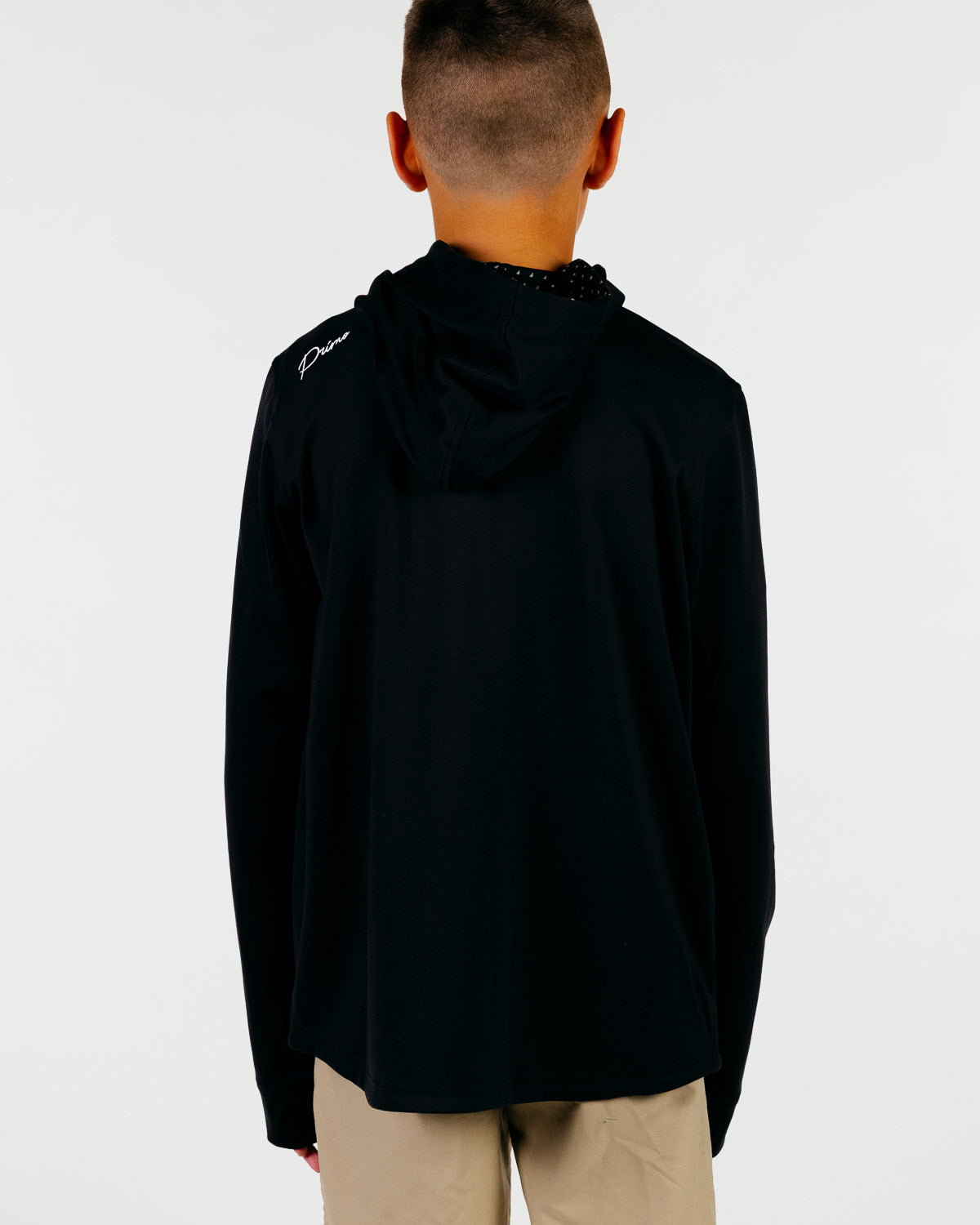 Youth Black Cursive Golf Hoodie
