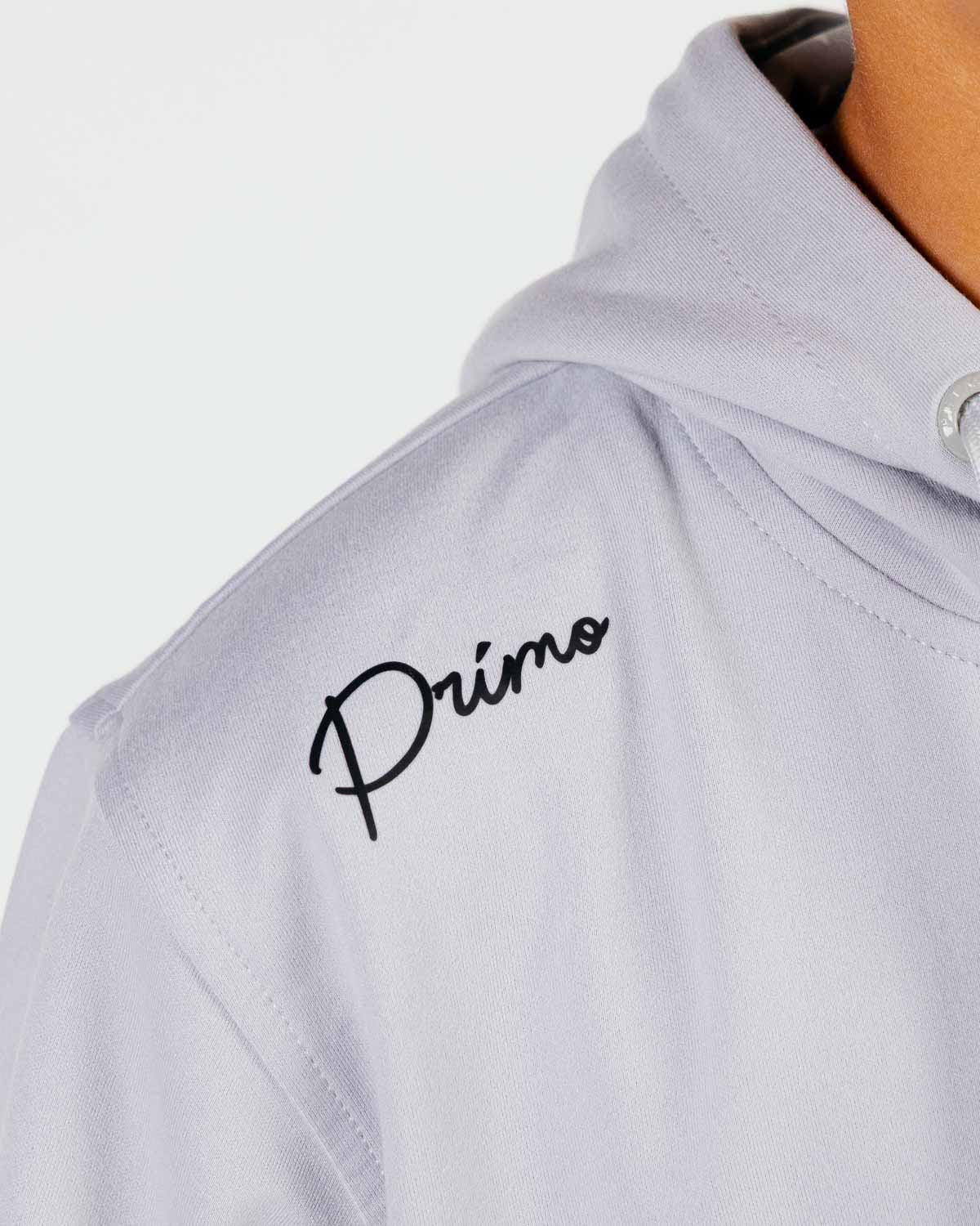 Youth Light Gray Cursive Golf Hoodie