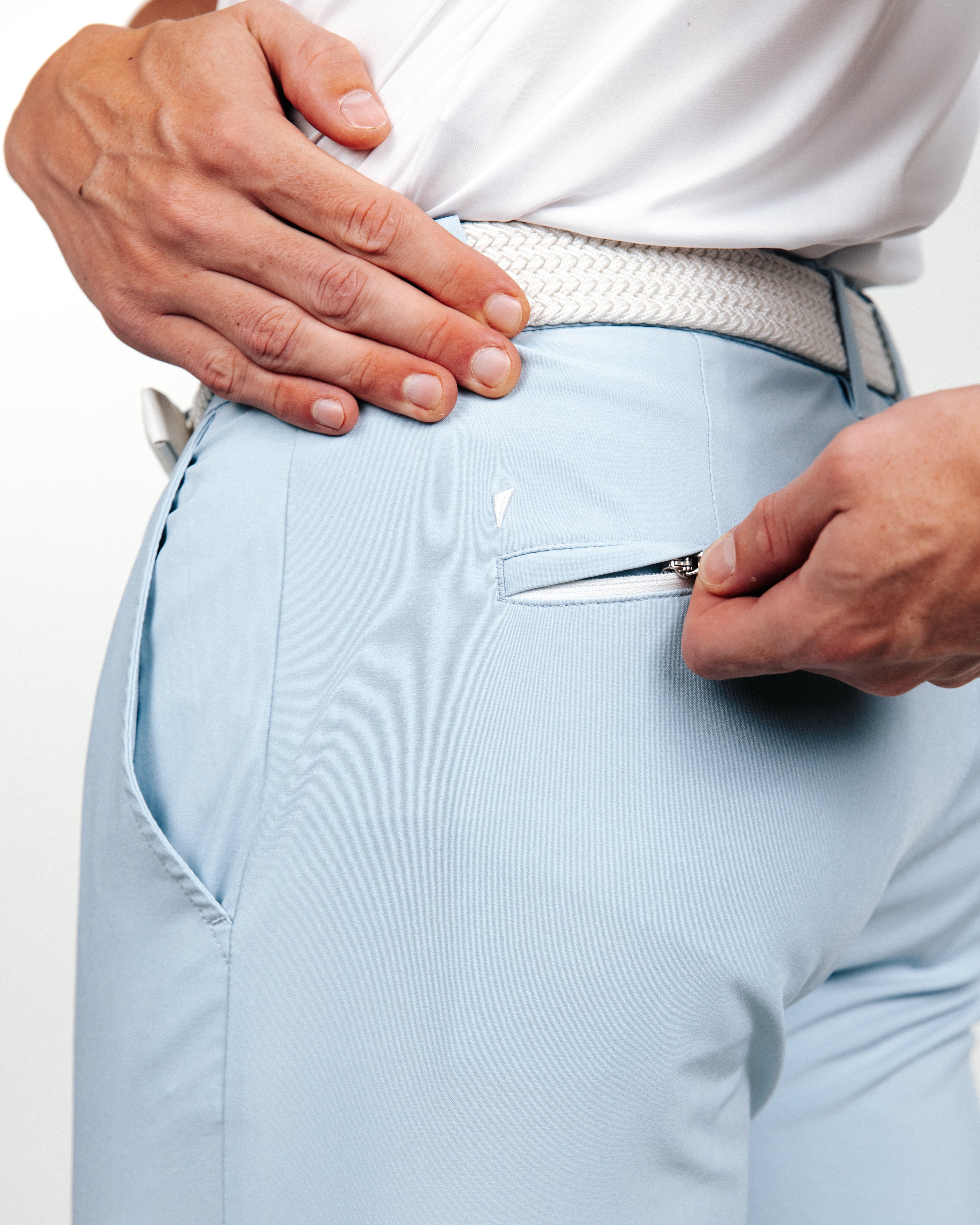 Light blue golf on sale trousers