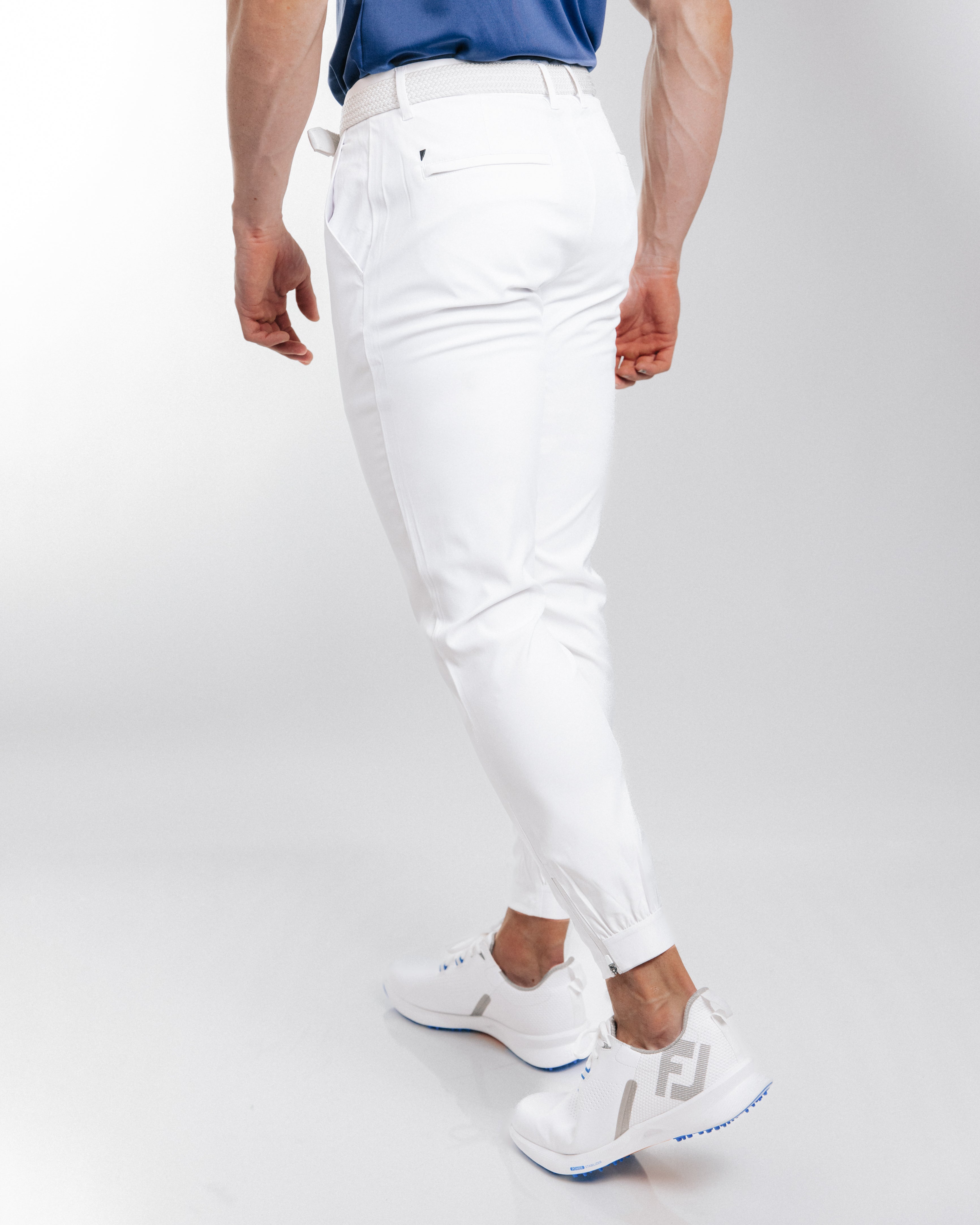 White discount jogger trousers