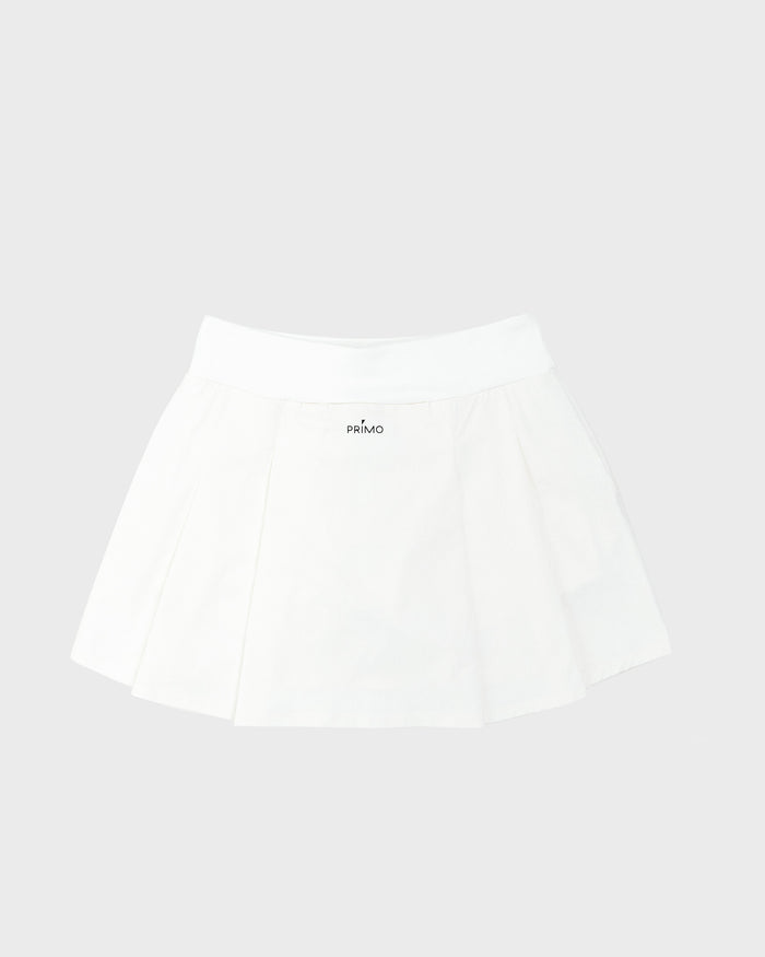 Women's White Ruffle Skirt