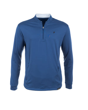 Primo Blade Collar Quarter Zip - Blue – Primo Golf Apparel